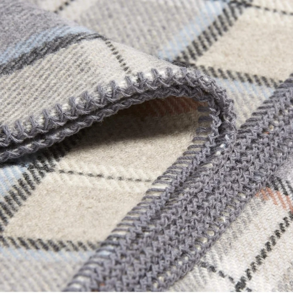 Pendleton Eco-Wise Pearl Plaid Washable 100% Wool Blanket, Twin 66